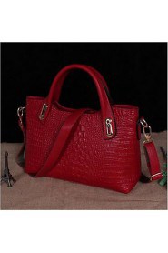 Women PU Shell Tote Blue / Green / Red / Black