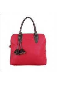 Women PU Shell Tote Blue / Red / Black