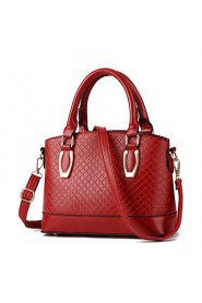 Women Casual / Office & Career PU Tote Blue / Gold / Red / Silver / Black / Burgundy