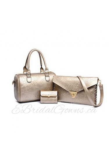 Women PU Messenger Shoulder Bag White / Blue / Gold / Black