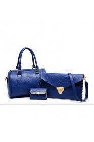 Women PU Messenger Shoulder Bag White / Blue / Gold / Black