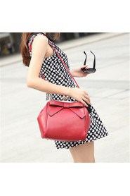 Women Casual PU Tote Red / Black