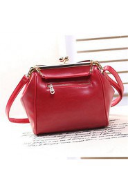 Women Casual PU Tote Red / Black