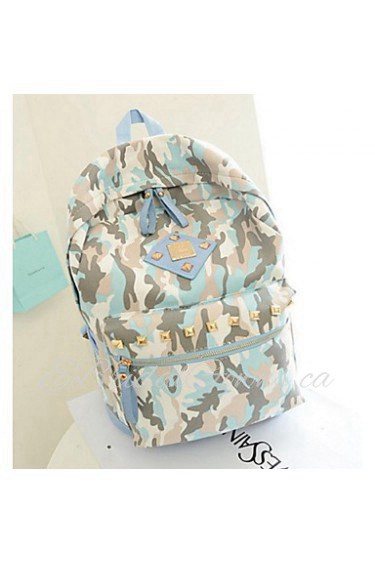 Women Outdoor Canvas Zipper Backpack