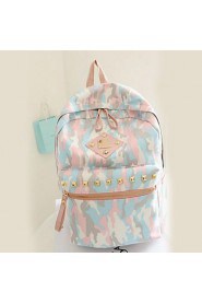 Women Outdoor Canvas Zipper Backpack