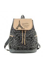 Women Sports / Shopping Canvas Toggle Backpack