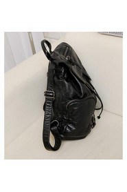 Women Casual PU Zipper Backpack