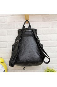 Women Casual PU Zipper Backpack