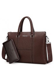 Men PU Doctor Shoulder Bag / Tote / Satchel / Clutch Brown / Black