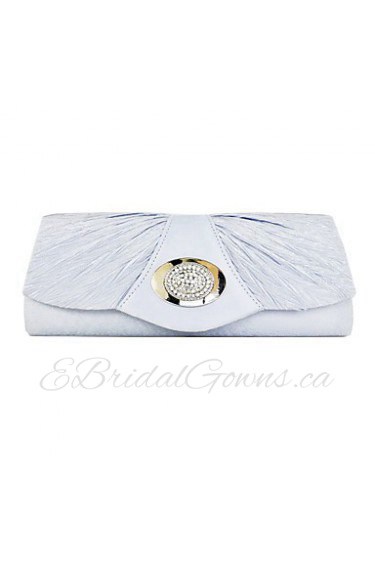 Luxurious Silk With Rhinestone Clutches/Evening Handbags(More Colors)