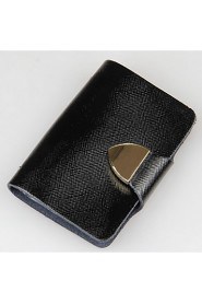 Women Professioanl Use Cowhide Card & ID Holder Purple / Blue / Gold / Red / Silver / Black / Fuchsia / Almond