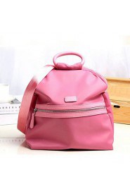 Women Nylon Bucket Backpack Pink / Black