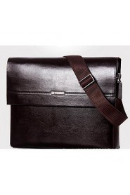 Men PU Messenger Shoulder Bag Brown