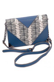 Women PU Baguette Shoulder Bag / Satchel / Cross Body Bag Beige / Blue