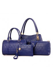 Women PU Barrel Shoulder Bag / Tote / Satchel White / Blue / Gold / Black