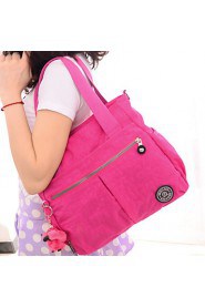 Women's Zipper Closure Grab Handle Waterproof Handbag