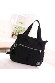 Women's Zipper Closure Grab Handle Waterproof Handbag