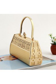 Women Metal Baguette Evening Bag