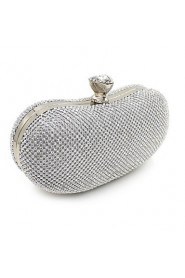 Women Metal Minaudiere Clutch / Evening Bag Gold / Silver / Black