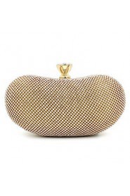 Women Metal Minaudiere Clutch / Evening Bag Gold / Silver / Black