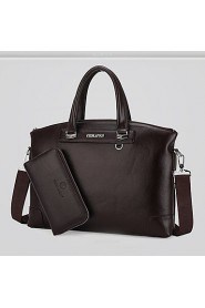 Men PU Doctor Shoulder Bag / Tote / Clutch Brown / Black