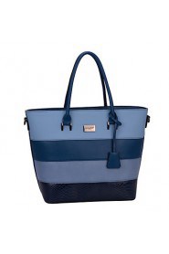 Women PU Baguette Shoulder Bag / Tote / Satchel / Cross Body Bag Blue