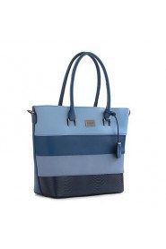 Women PU Baguette Shoulder Bag / Tote / Satchel / Cross Body Bag Blue