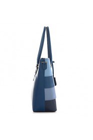 Women PU Baguette Shoulder Bag / Tote / Satchel / Cross Body Bag Blue