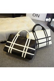 New Wave Fashion Black And White Plaid Bag Ladies Wild Casual Shoulder Portable Bag