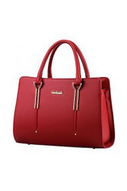 Women PU Baguette Shoulder Bag / Tote Red / Black