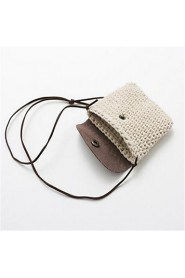 Women Casual Straw Shoulder Bag Beige