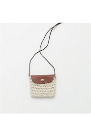 Women Casual Straw Shoulder Bag Beige