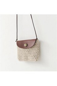 Women Casual Straw Shoulder Bag Beige