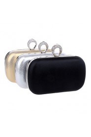 Women PU / Polyester / Metal Minaudiere Clutch / Evening Bag Gold / Silver / Black