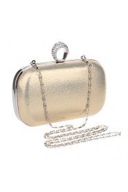 Women PU / Polyester / Metal Minaudiere Clutch / Evening Bag Gold / Silver / Black