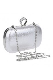 Women PU / Polyester / Metal Minaudiere Clutch / Evening Bag Gold / Silver / Black