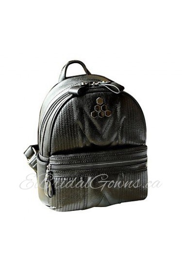 Women Casual PU Zipper Backpack