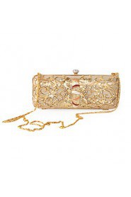 Stainless Steel With Rhinestone Evening Handbags/ Clutches More Colors Available