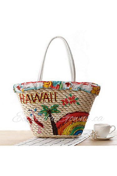 Women Casual Straw Tote Multi color