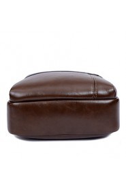 Men PU Baguette Shoulder Bag Brown