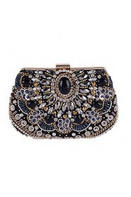 Women PU Baguette Clutch / Evening Bag / Wallet / Coin Purse Black