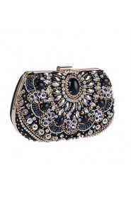 Women PU Baguette Clutch / Evening Bag / Wallet / Coin Purse Black