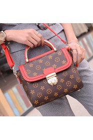 Women PU Baguette Shoulder Bag / Tote / Satchel Brown