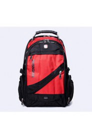 Unisex Nylon Bucket Backpack Red / Gray / Black