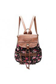 Women PU Bucket Backpack Multi color