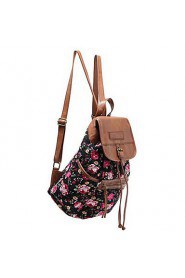 Women PU Bucket Backpack Multi color