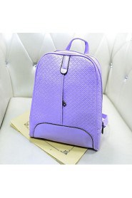 Women Outdoor PU Zipper Backpack