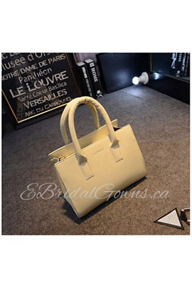 Women PU Baguette Tote White / Blue / Red / Black