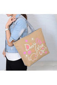 Fashion Women Canvas Print Shopper Shoulder Bag / Tote /Mummy Bag