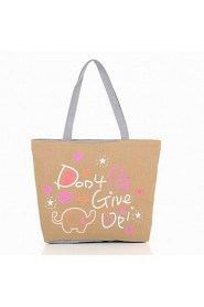 Fashion Women Canvas Print Shopper Shoulder Bag / Tote /Mummy Bag